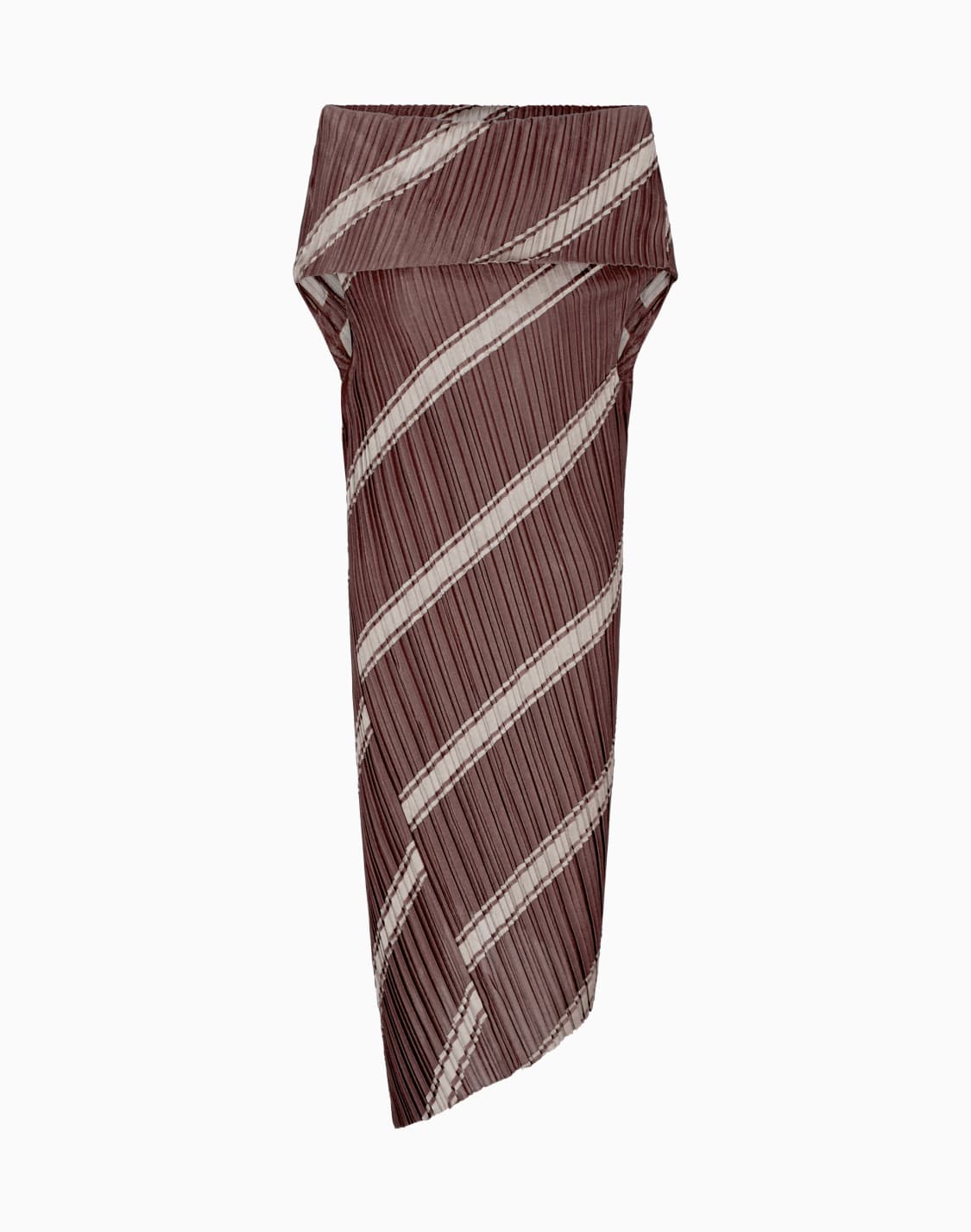 robe-mi-longue-en-jersey-bicolore-pliss-marron--giorgio-armani