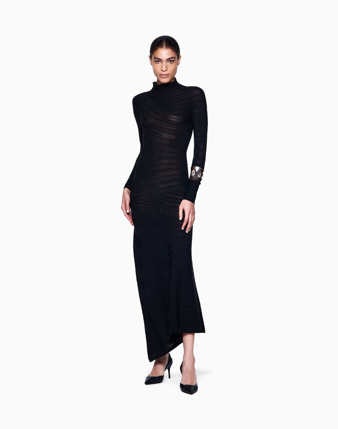 viscose-and-wool-jersey-midi-dress-black--giorgio-armani