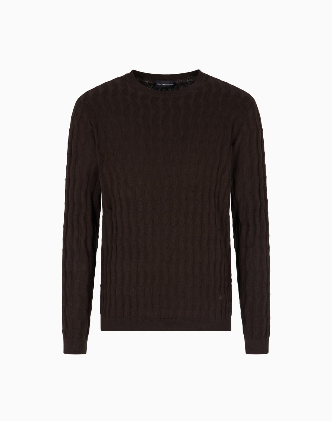 asv-lyocell-blend-jumper-in-an-embossed-patterned-stitch-brown--emporio-armani