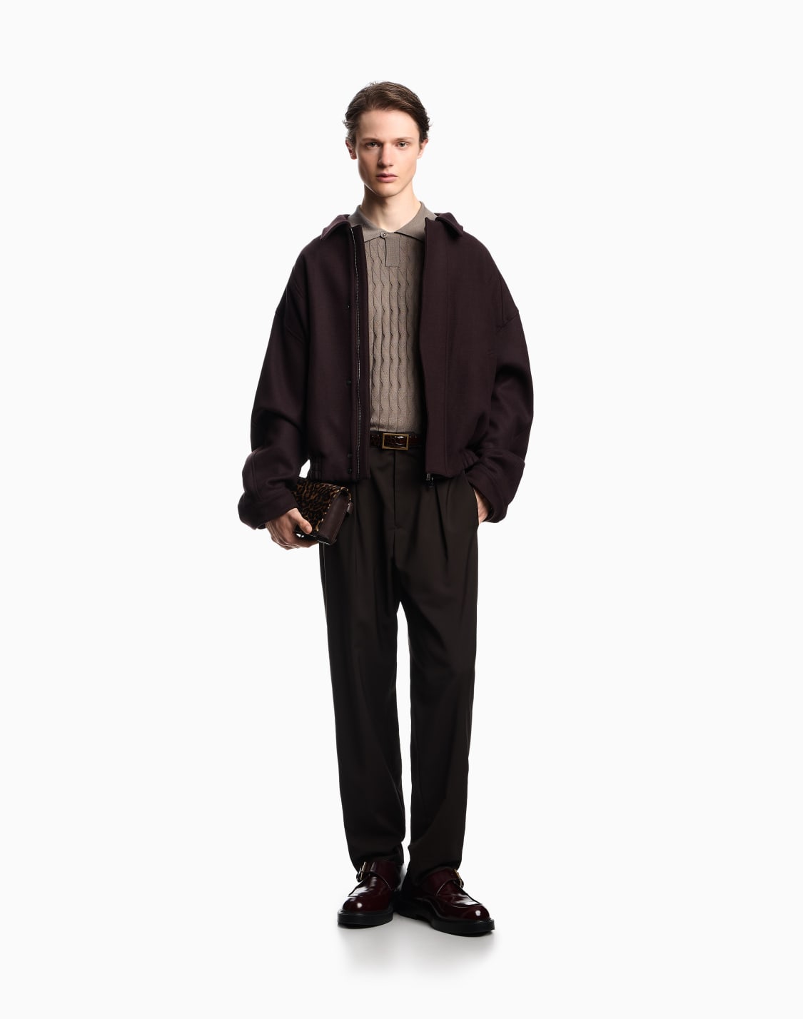 asv-lyocell-blend-jumper-with-polo-shirt-collar-in-an-embossed-patterned-stitch-green--emporio-armani