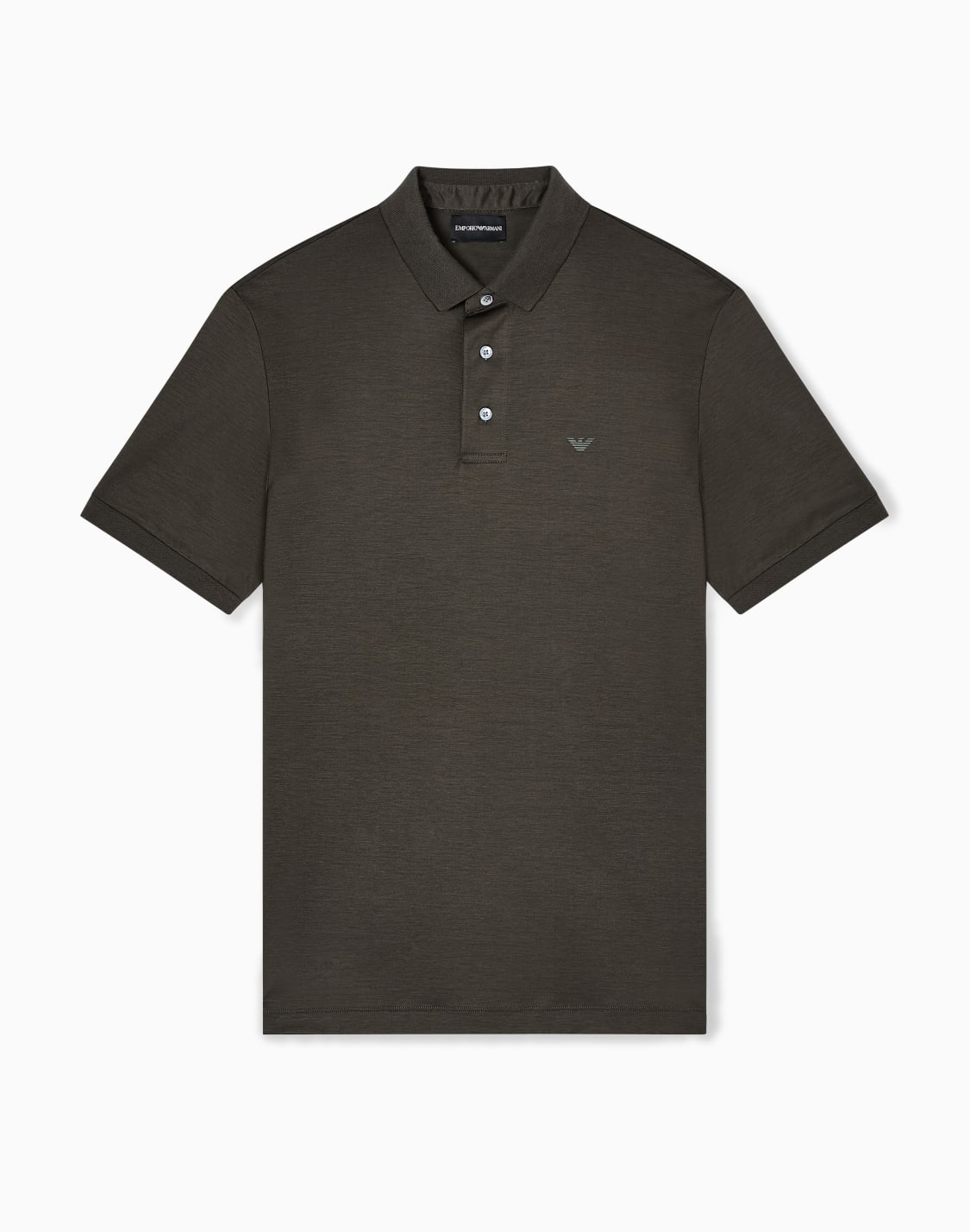 polo-en-mlange-de-jersey-lyocell-asv-vert--emporio-armani