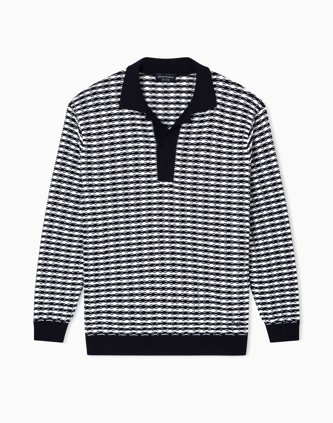 icon-virgin-wool-jumper-with-polo-shirt-collar-and-embossed-knit-white--emporio-armani