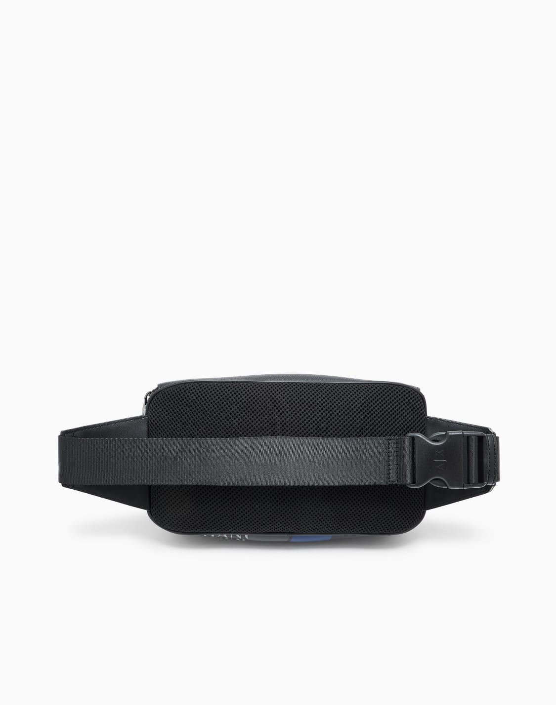 モノグラムストライプ-ウエストバッグ-ブル--armani-exchange