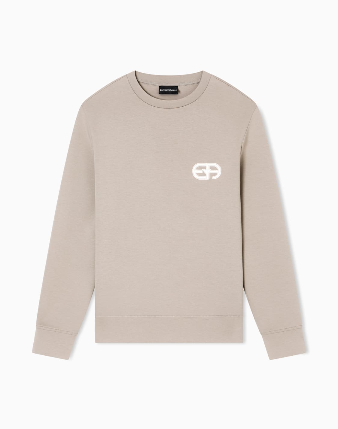 double-jersey-sweatshirt-with-embossed-embroidered-ea-logo-beige--emporio-armani