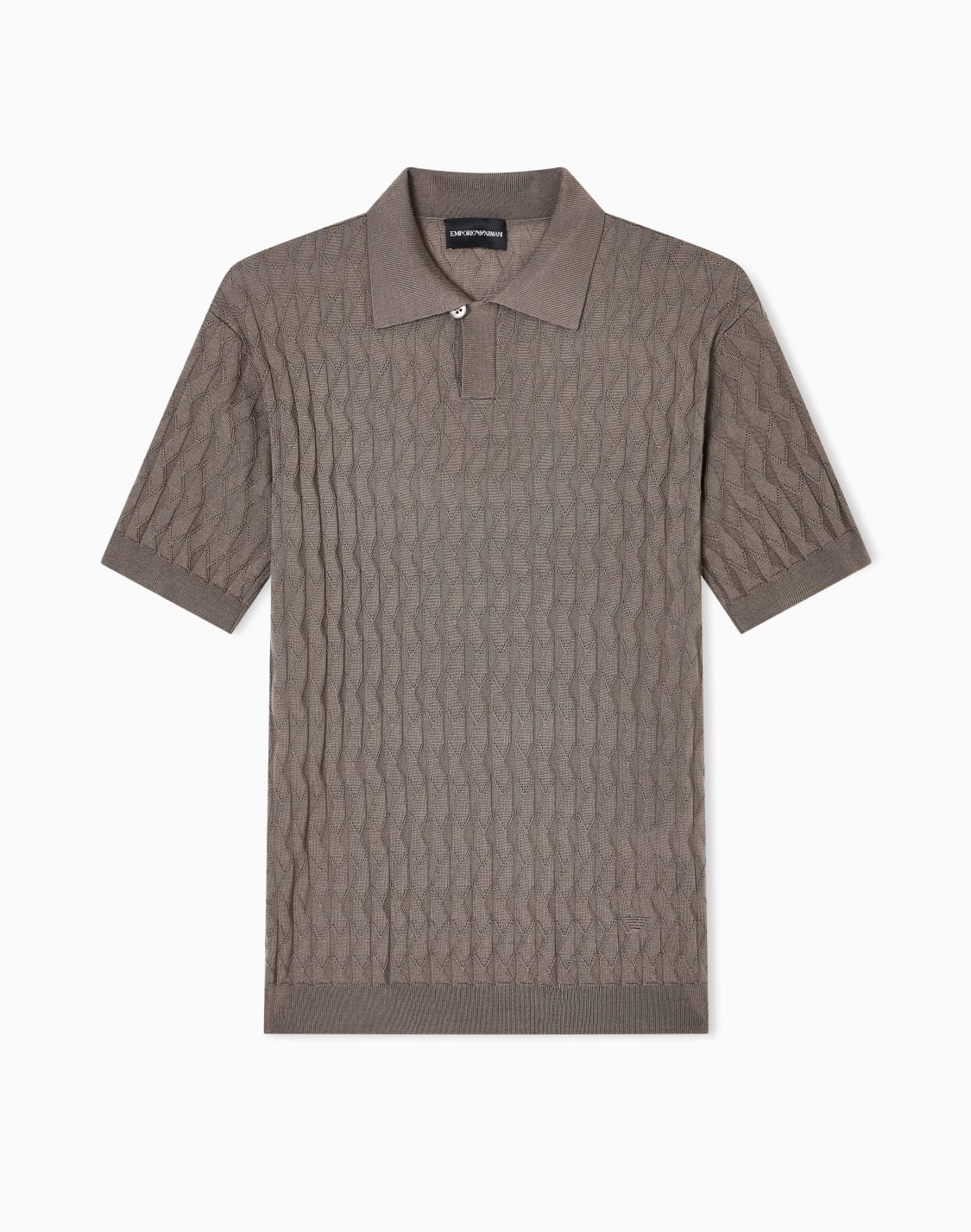 asv-lyocell-blend-jumper-with-polo-shirt-collar-in-an-embossed-patterned-stitch-green--emporio-armani