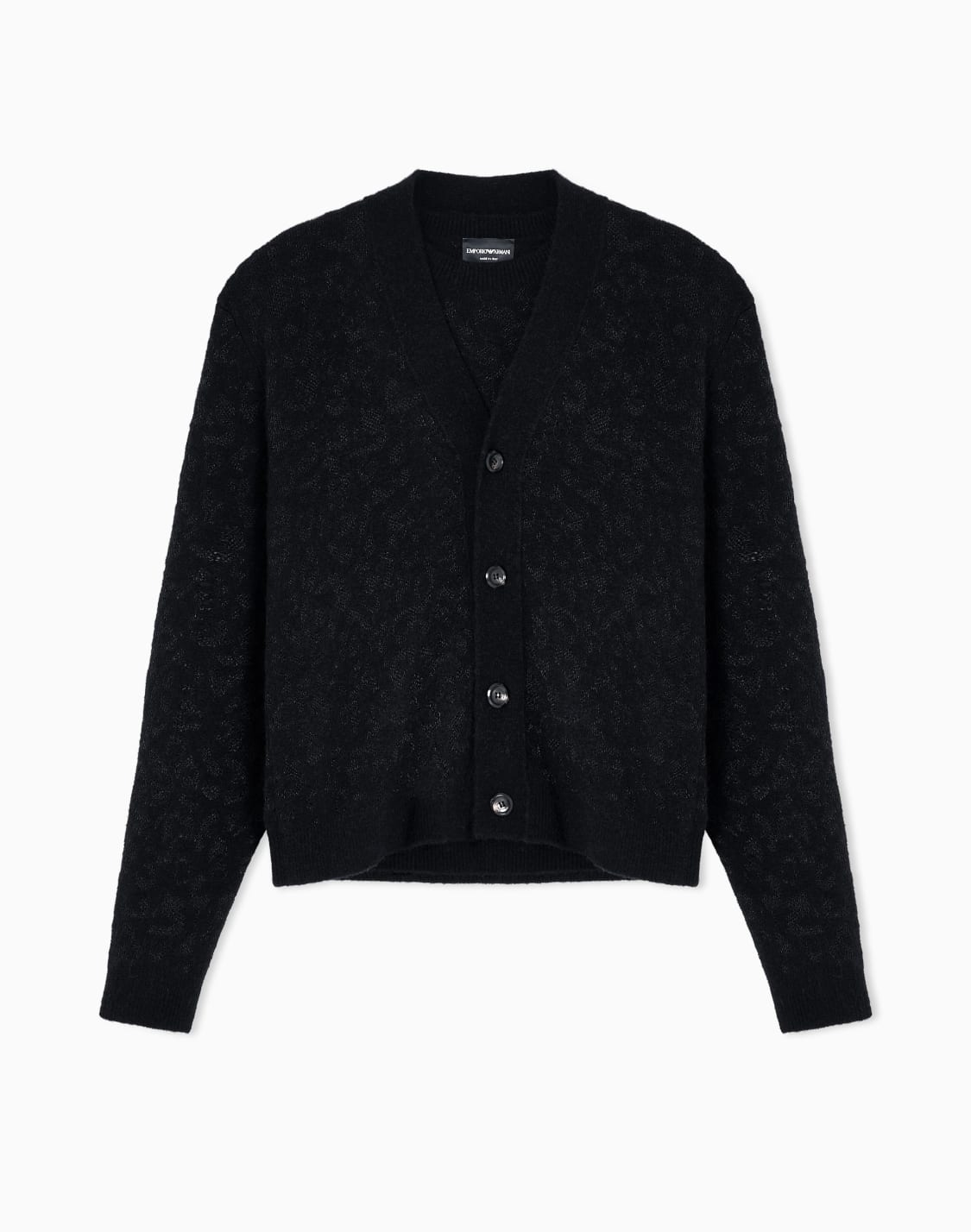limited-edition-set-of-cardigan-and-top-in-alpaca-and-lurex-blend-jacquard-black--emporio-armani