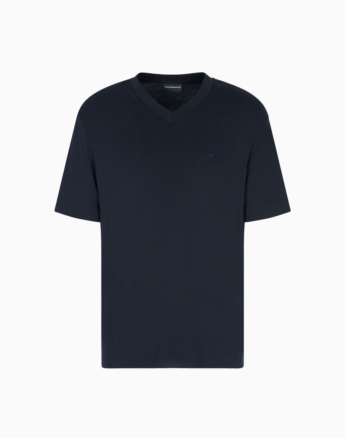 camiseta-con-cuello-de-pico-de-punto-de-modal-con-bordado-de-microguila-azul-marino--emporio-armani