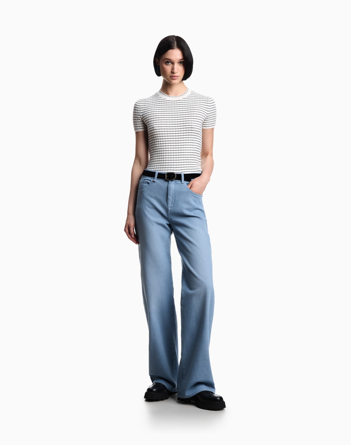 ミッドライズ-ストレトレッグジンズ-j7e-糸染めコットンドリル-ライトブル--emporio-armani