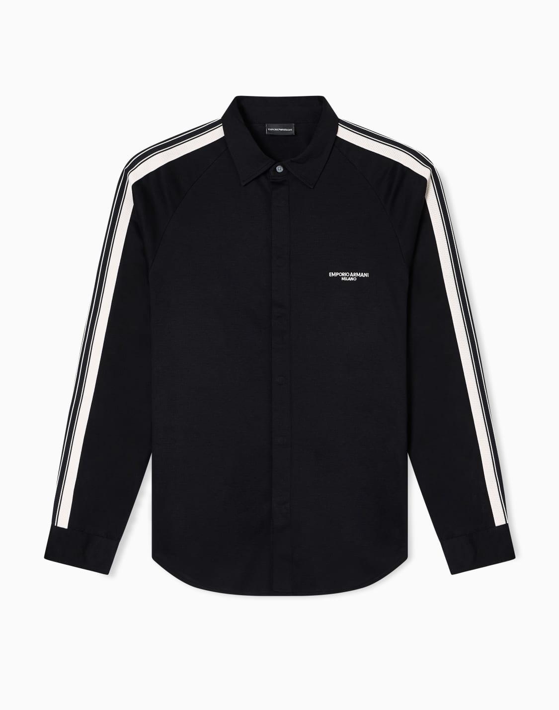 asv-slim-fit-shirt-in-lyocell-blend-jersey-with-bands-black--emporio-armani