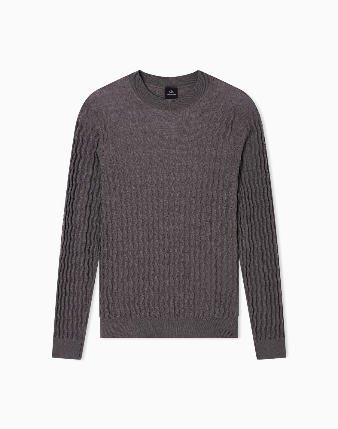 wavy-ribbed-sweater-grey--armani-exchange