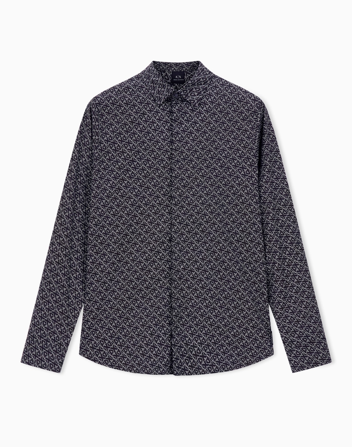 slim-fit-micro-pattern-shirt-black--armani-exchange