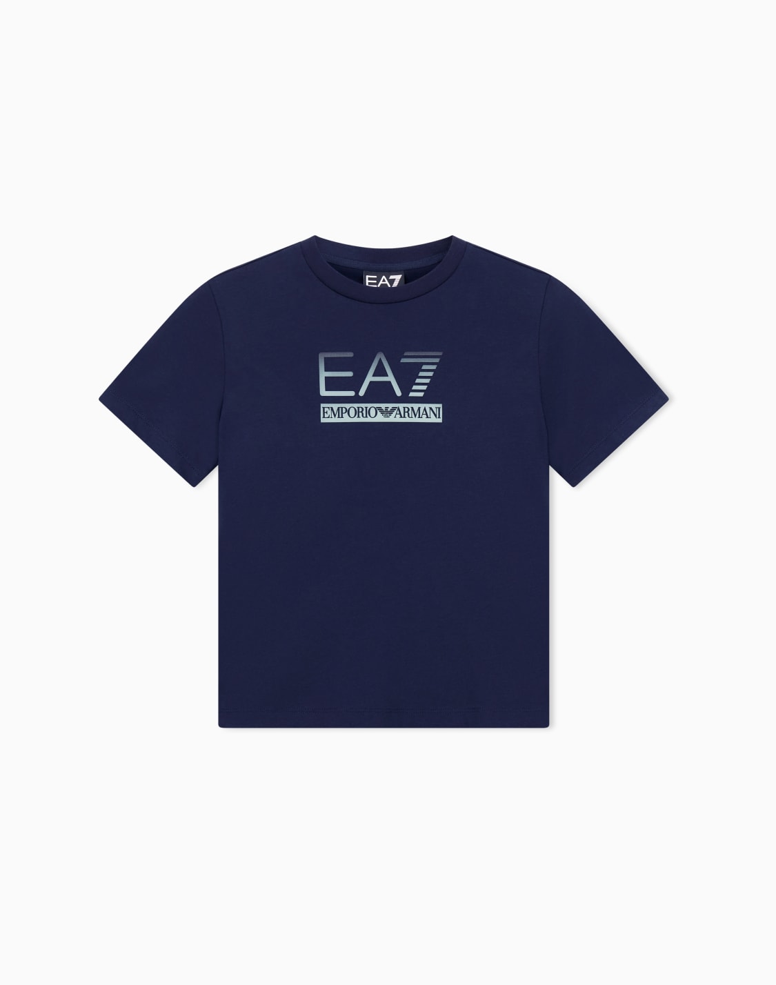 t-shirt-girocollo-visibility-boy-in-puro-cotone-blu-navy--ea7