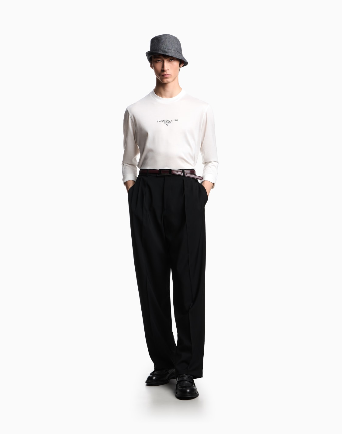 セタ-リヨセル混紡ジャジ-3dエフェクトロゴ-ホワイト--emporio-armani