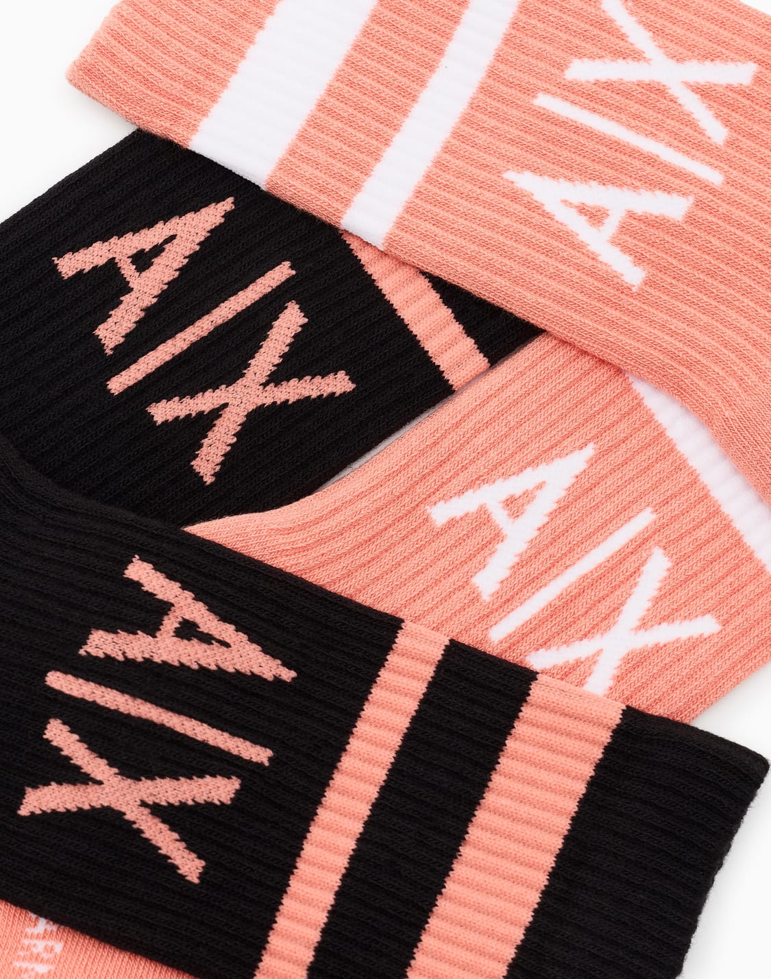 set-of-2-pairs-of-mixed-cotton-socks-with-logo-pink--armani-exchange