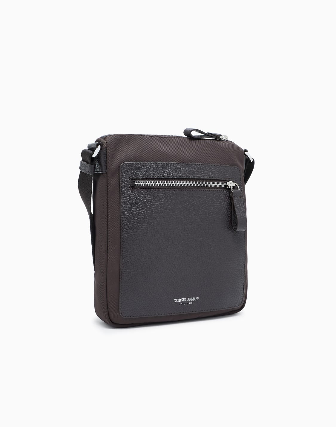 asv-crossbody-bag-aus-nylon-und-genarbtem-leder-braun--giorgio-armani