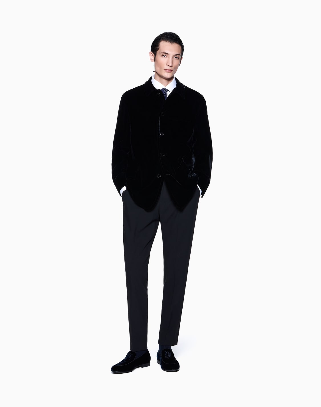 giorgios-シングルブレストジャケット-ベルベット-ブラック--giorgio-armani