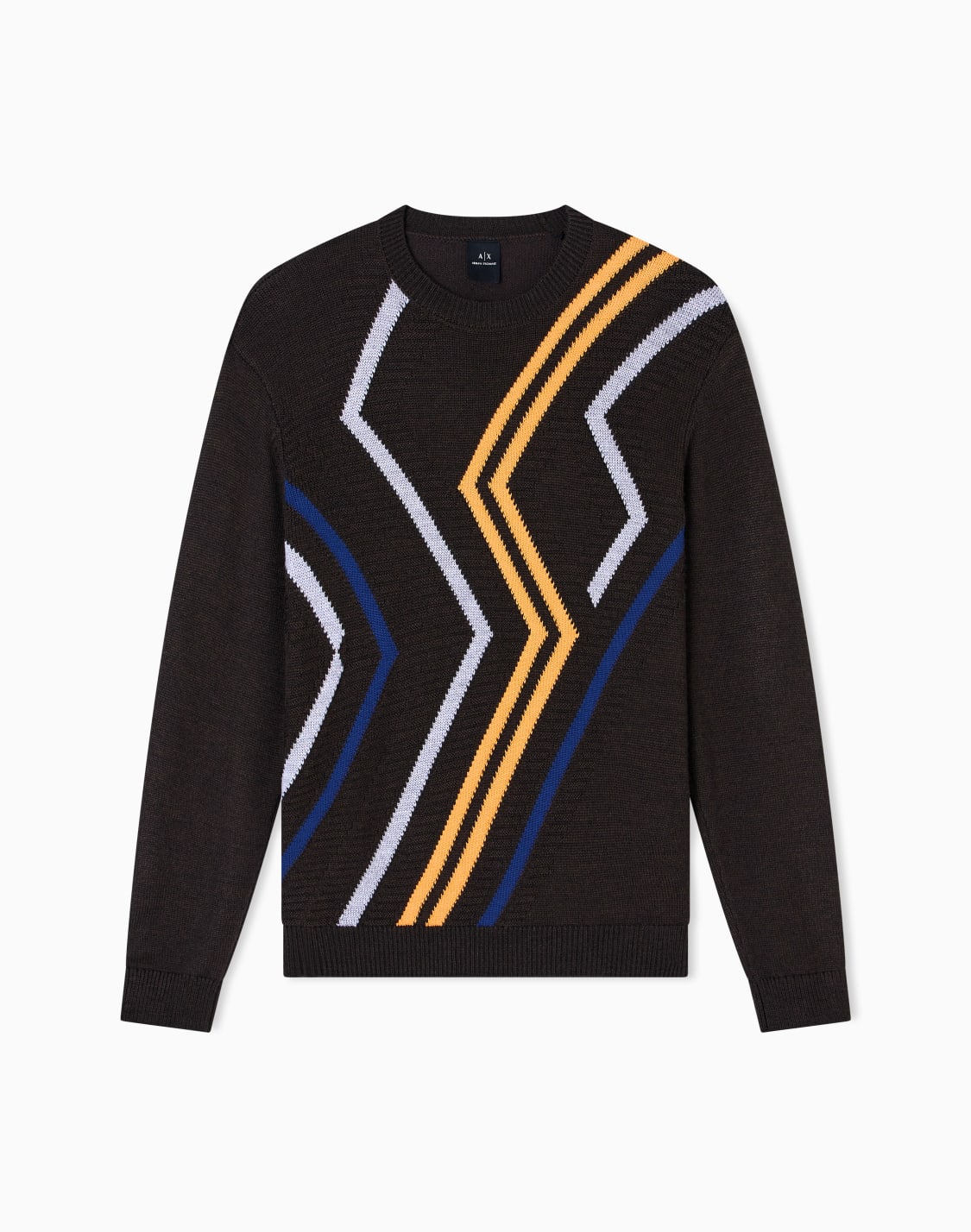 zigzag-knit-sweater-brown--armani-exchange