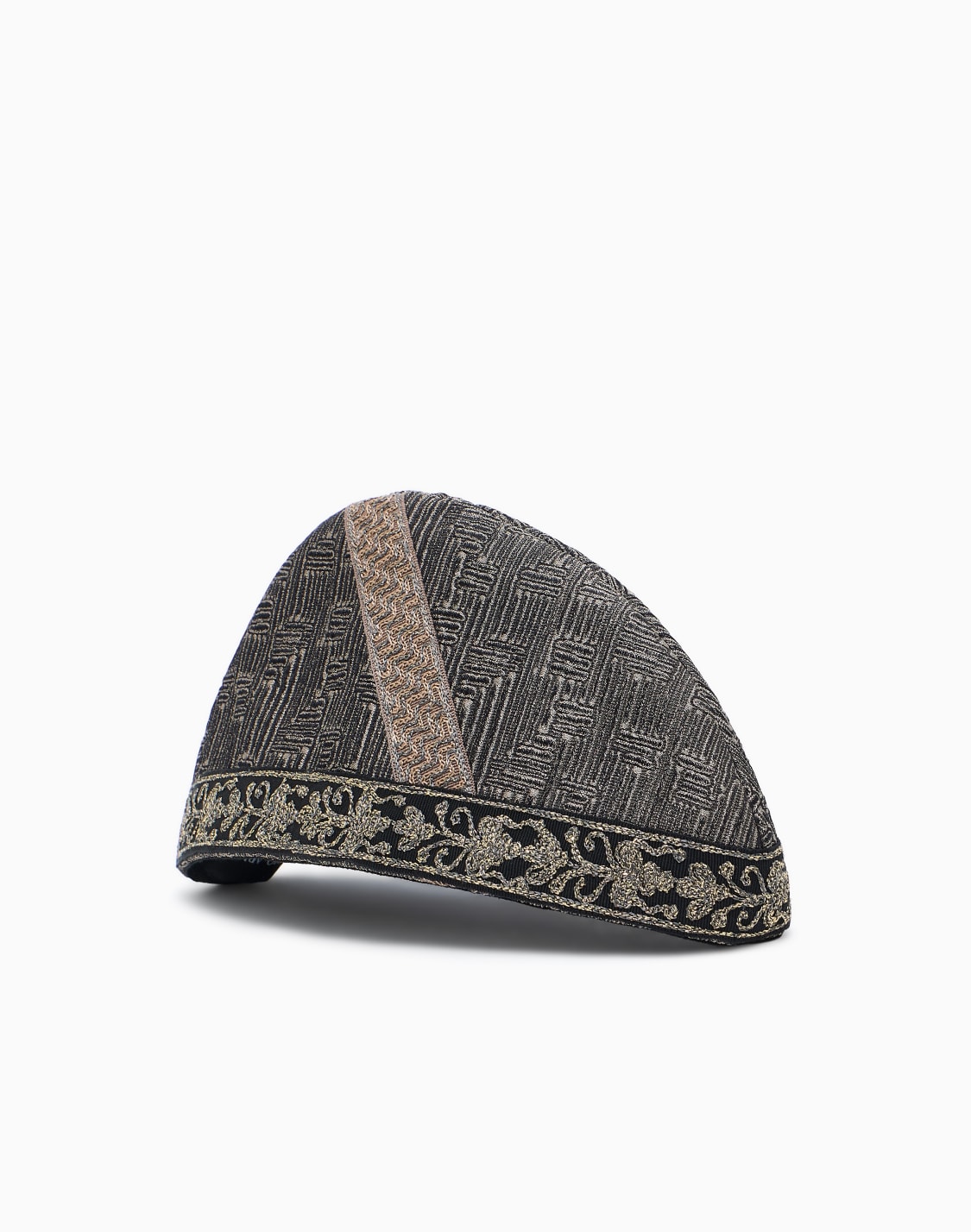 サイドキャップ-シルクウル-ジャカド-ブラック--giorgio-armani