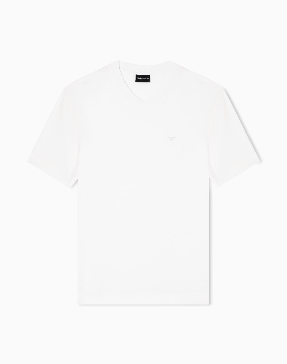 t-shirt-scollo-v-in-jersey-modal-con-ricamo-micro-aquila-bianco--emporio-armani