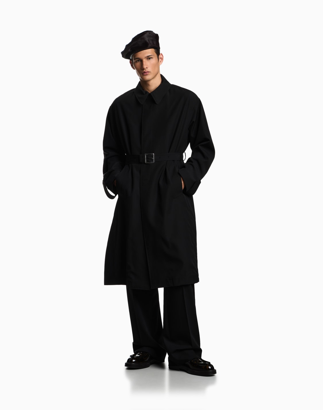 gabardina-de-lana-virgen-con-acabado-tcnico-y-cinturn-negro--emporio-armani