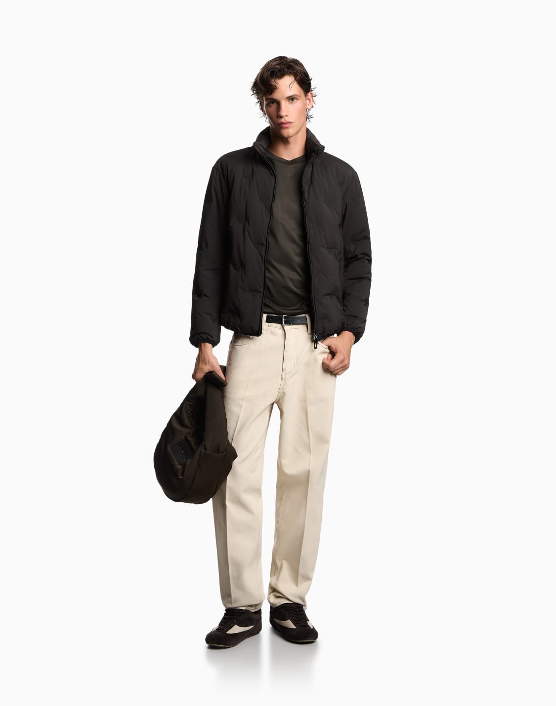 t-shirt-en-jersey-mlange-de-lyocell-avec-petite-inscription-logo-asv-vert--emporio-armani