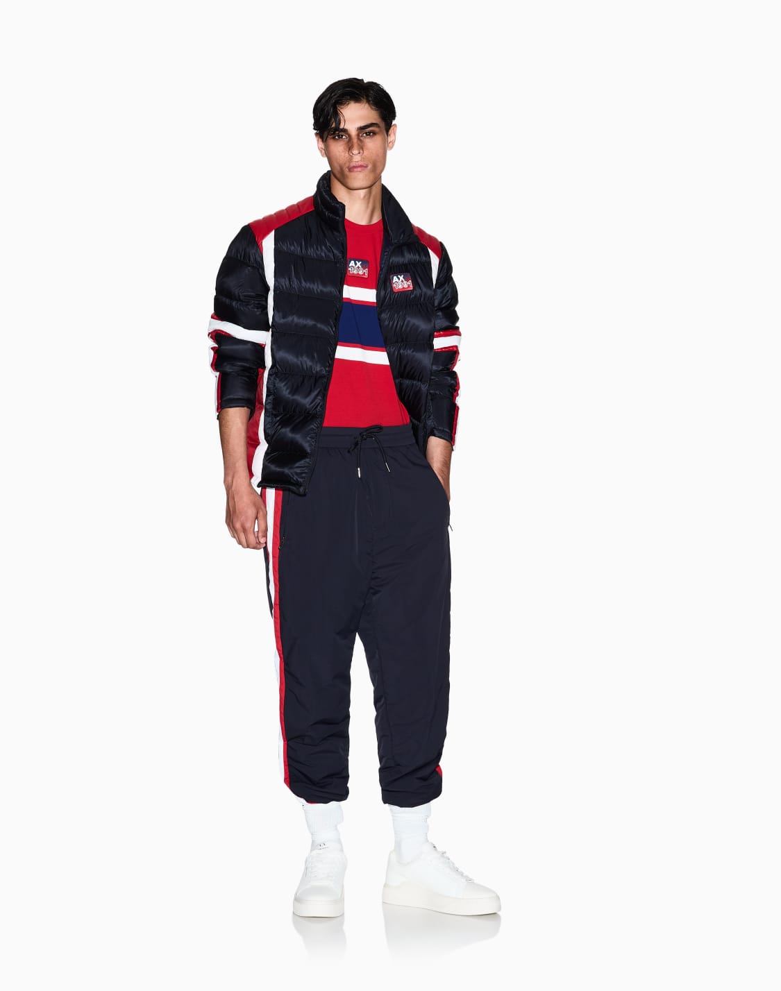 regular-fit-t-shirt-with-contrasting-band-red--armani-exchange