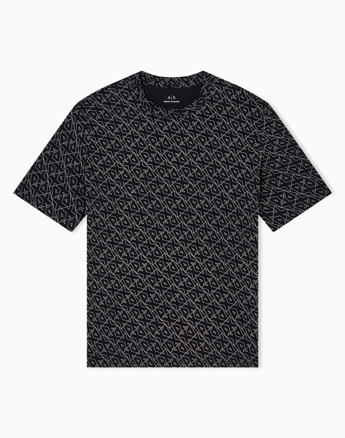 t-shirt-mit-normaler-passform-und-allover-logo-schwarz--armani-exchange