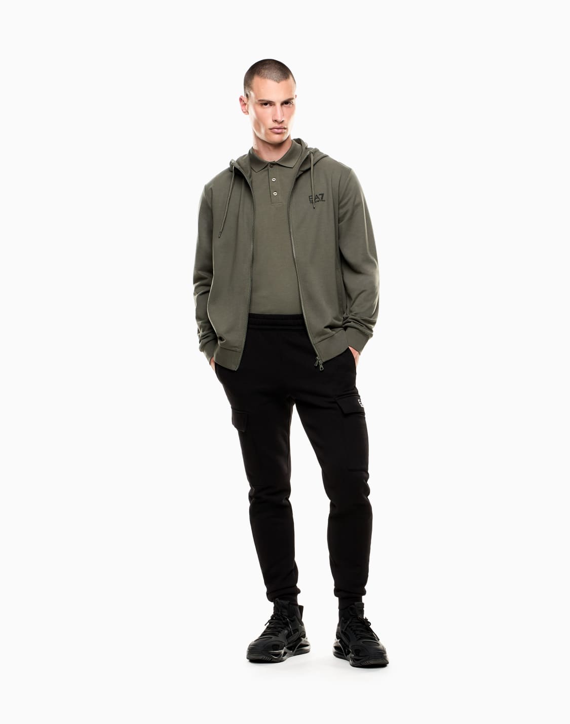 polo-core-identity-de-algodn-elstico-verde--ea7