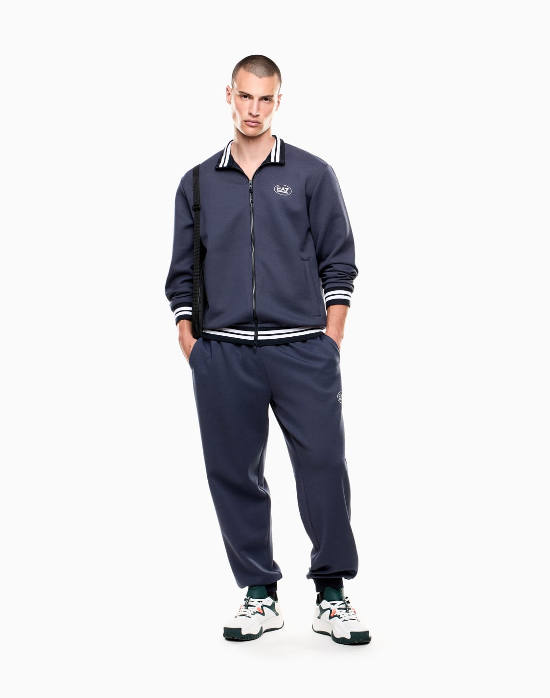 sweat-shirt-tennis-club-en-interlock-de-mlange-de-viscose-stretch-bleu-marine--ea7