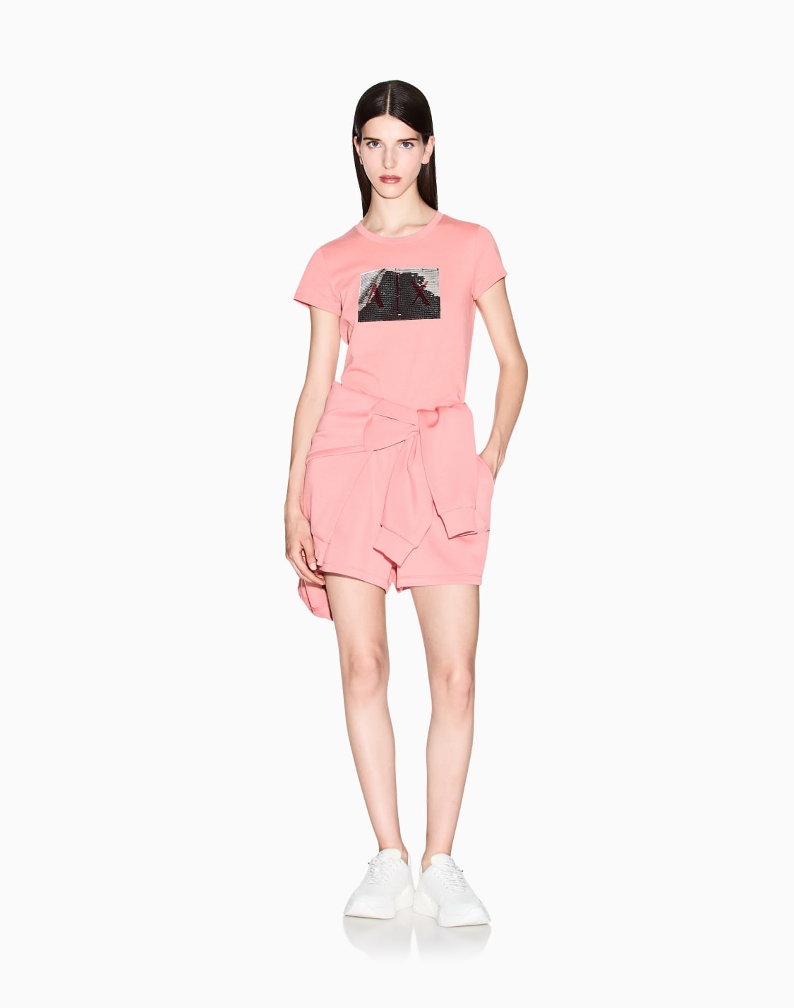 logo-sweatshirt-shorts-pink--armani-exchange