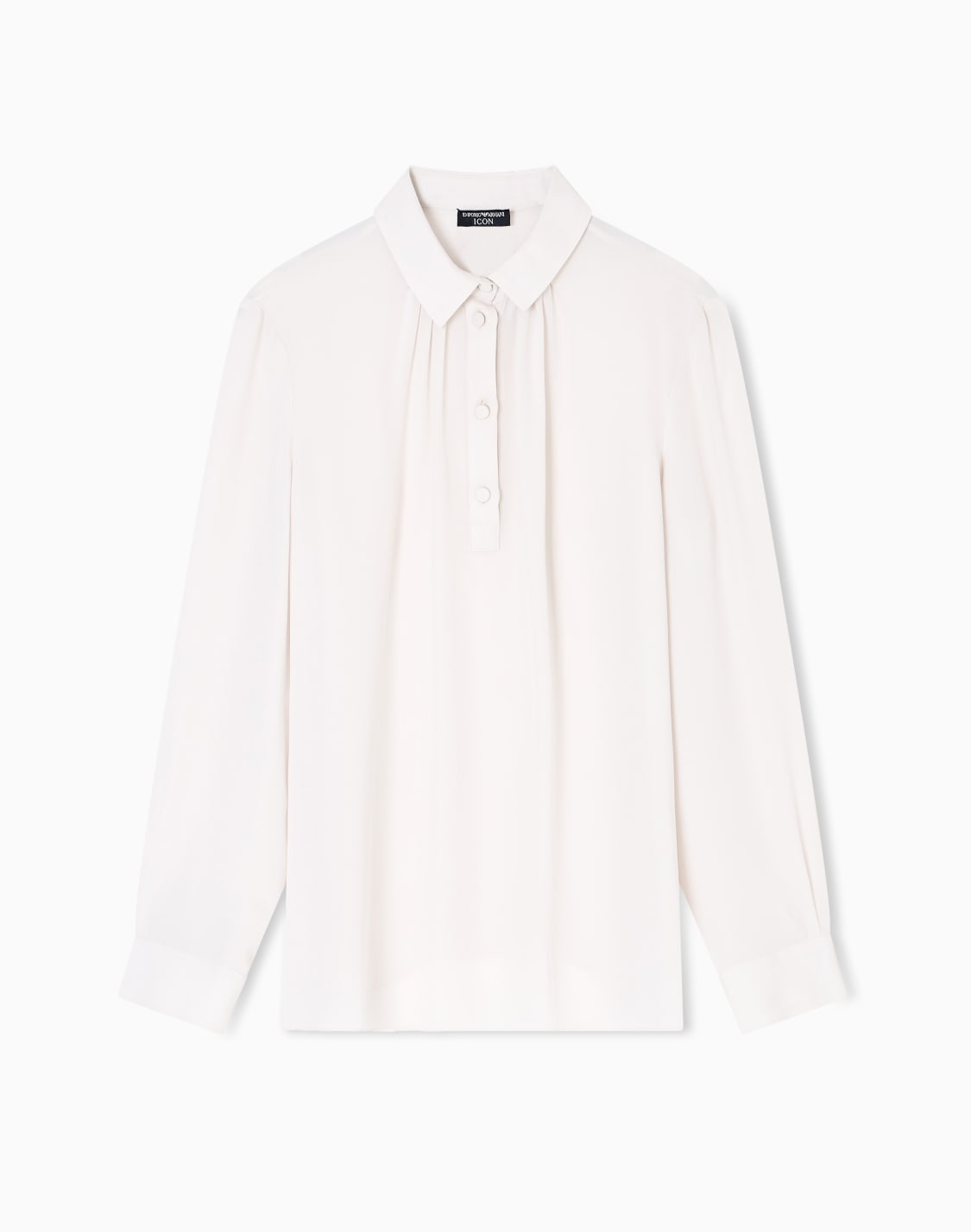 icon-blouse-in-silk-double-georgette-white--emporio-armani