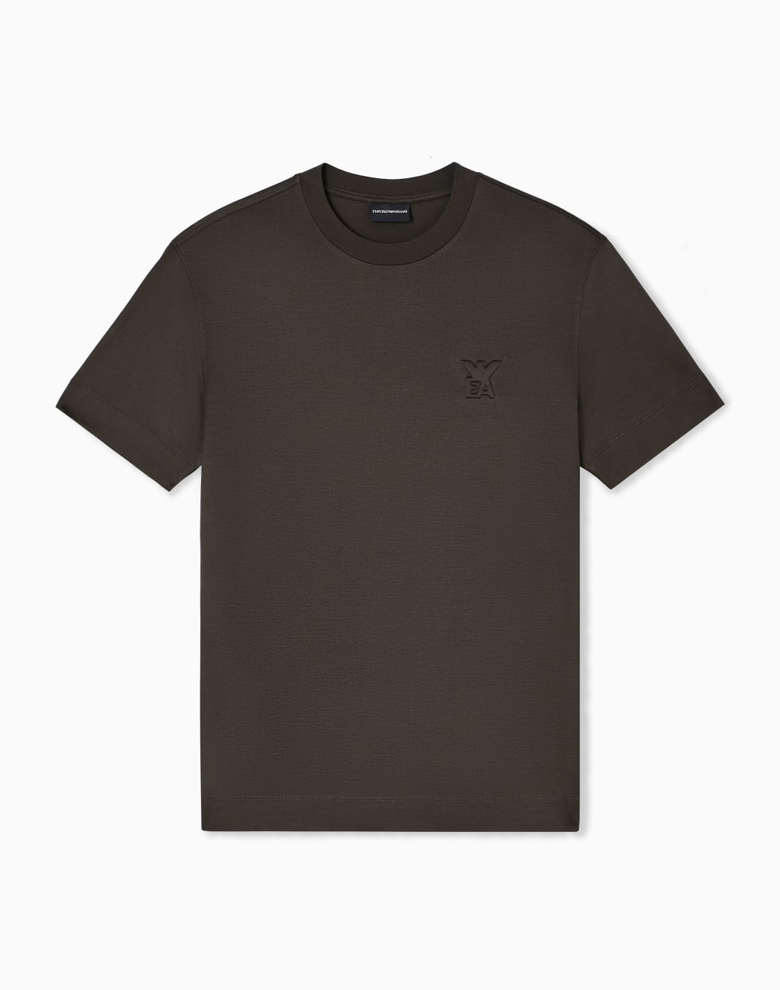 t-shirt-en-jersey-mlange-lyocell-avec-logo-bomb-asv-vert--emporio-armani
