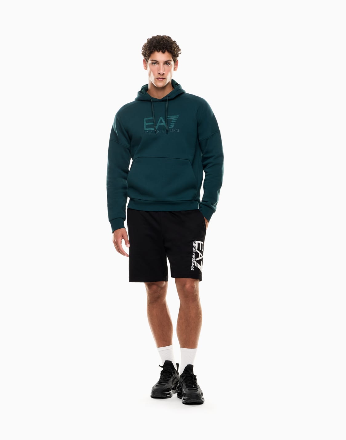 オンライン限定visibility-フド付きスウェットシャツ-コットン混紡-グリン--ea7