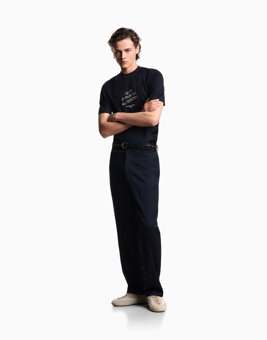 t-shirt-en-jersey-mlange-lyocell-avec-broderie-de-la-phrase-summer-mood-asv-bleu-marine--emporio-armani