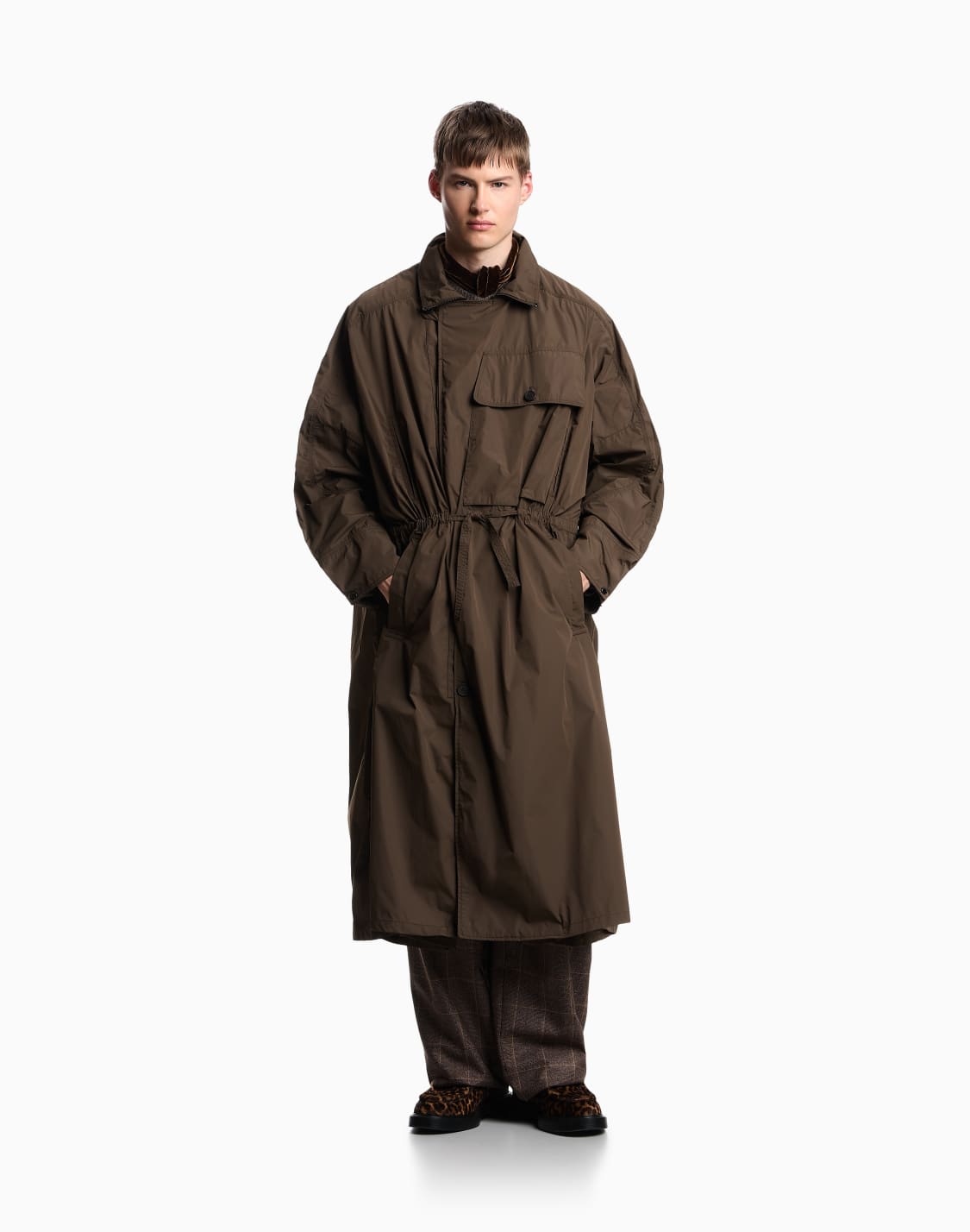 nylon-trench-coat-with-oversized-pocket-brown--emporio-armani