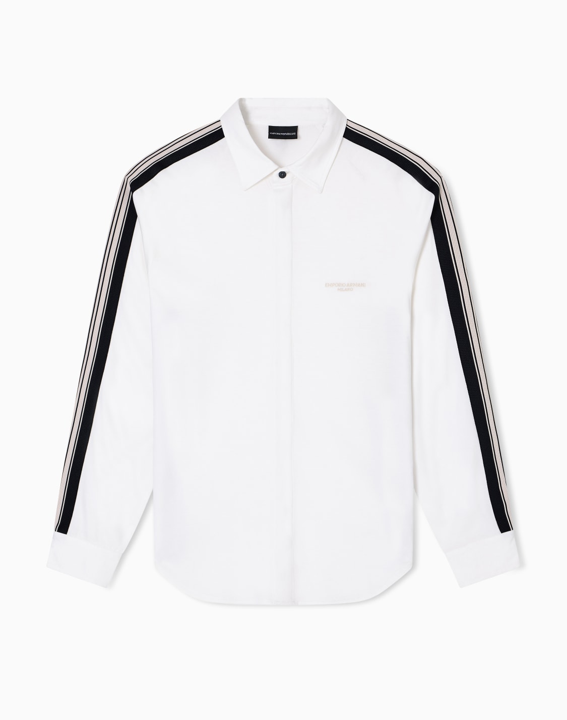 asv-slim-fit-shirt-in-lyocell-blend-jersey-with-bands-white--emporio-armani