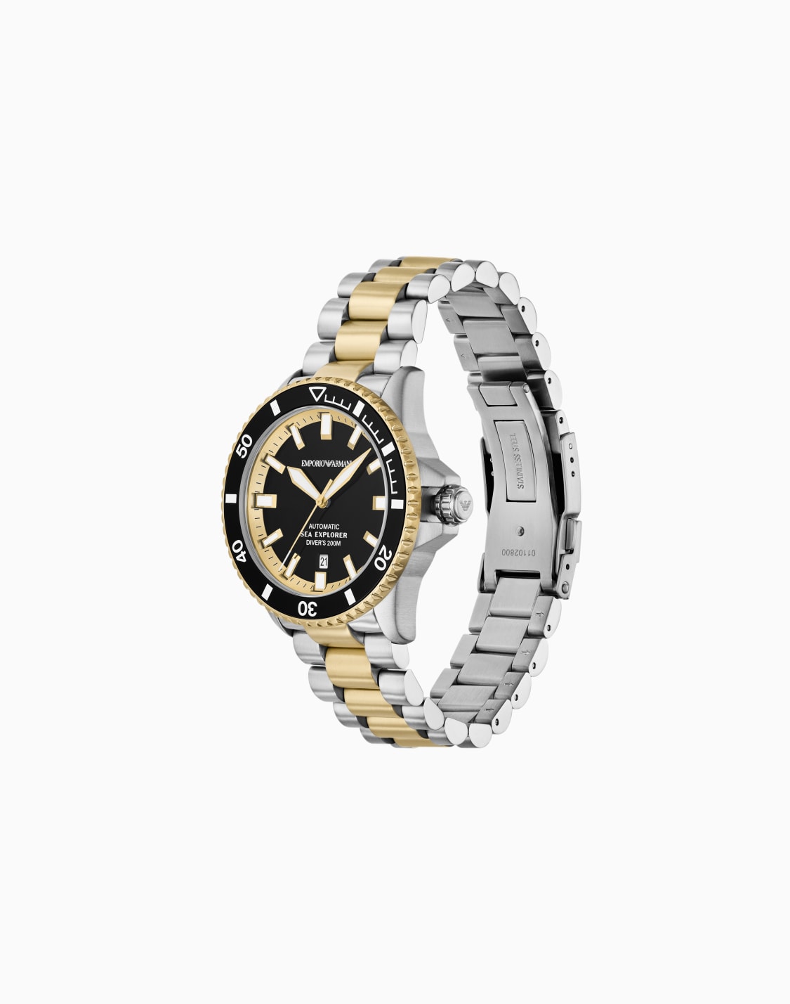 sea-explorer-automatic-two-tone-stainless-steel-watch-multicoloured--emporio-armani
