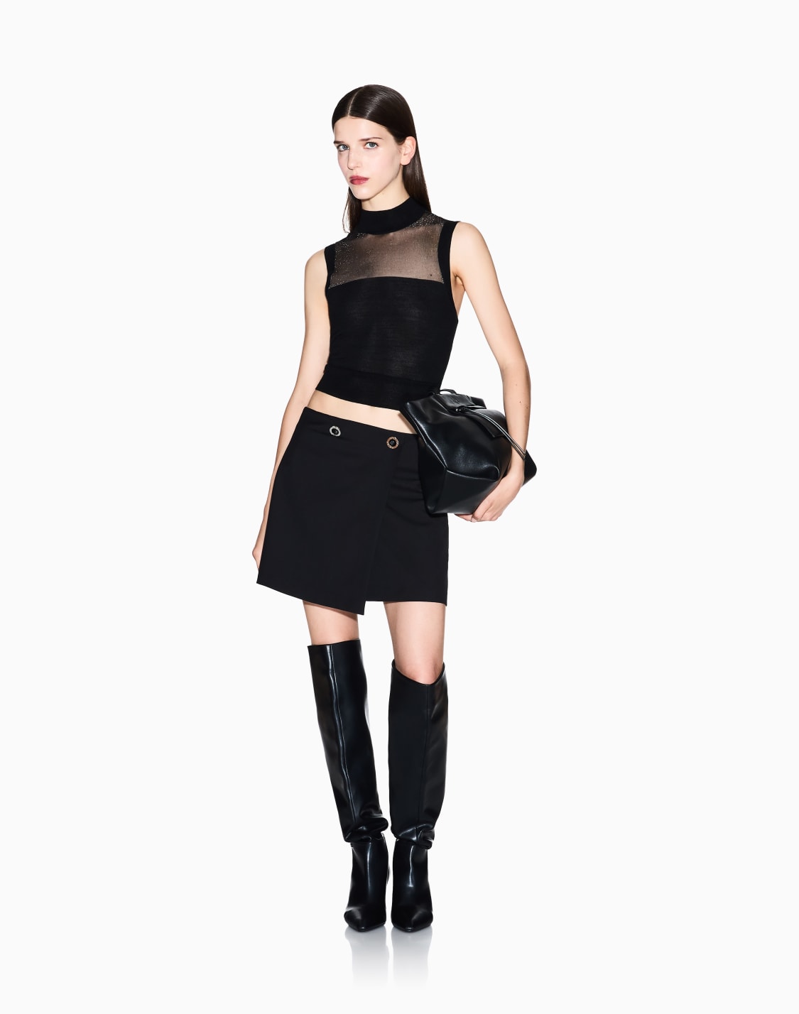 mesh-knitted-high-neck-top-black--armani-exchange