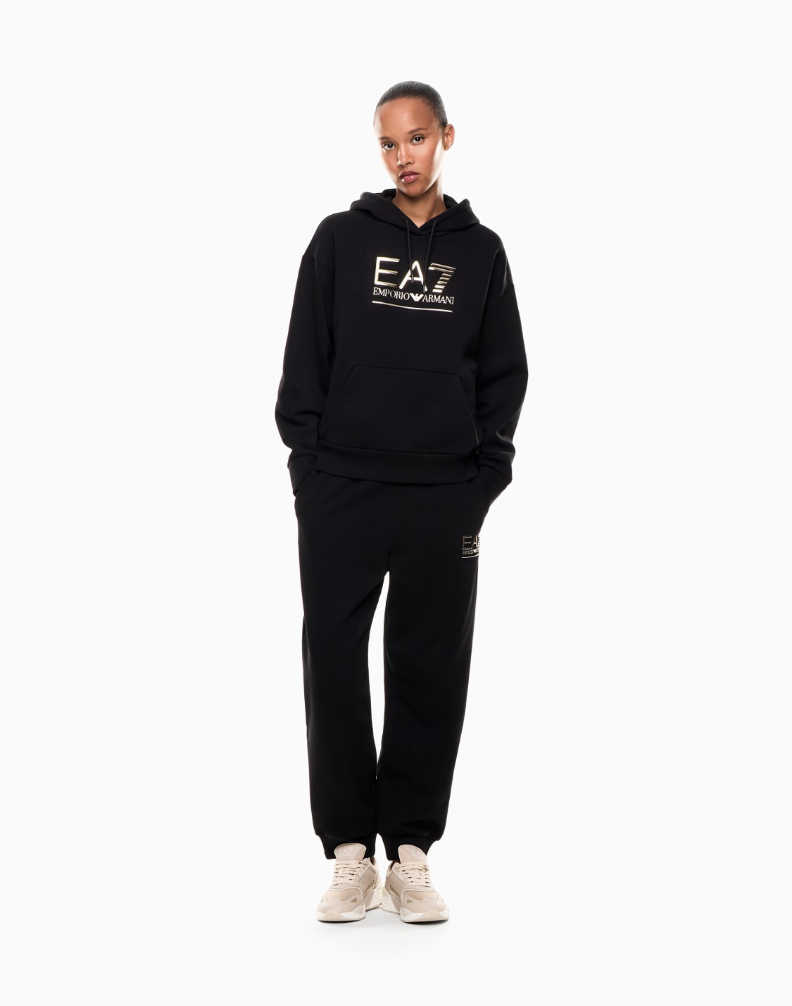 visibility-cotton-blend-joggers-negro--ea7