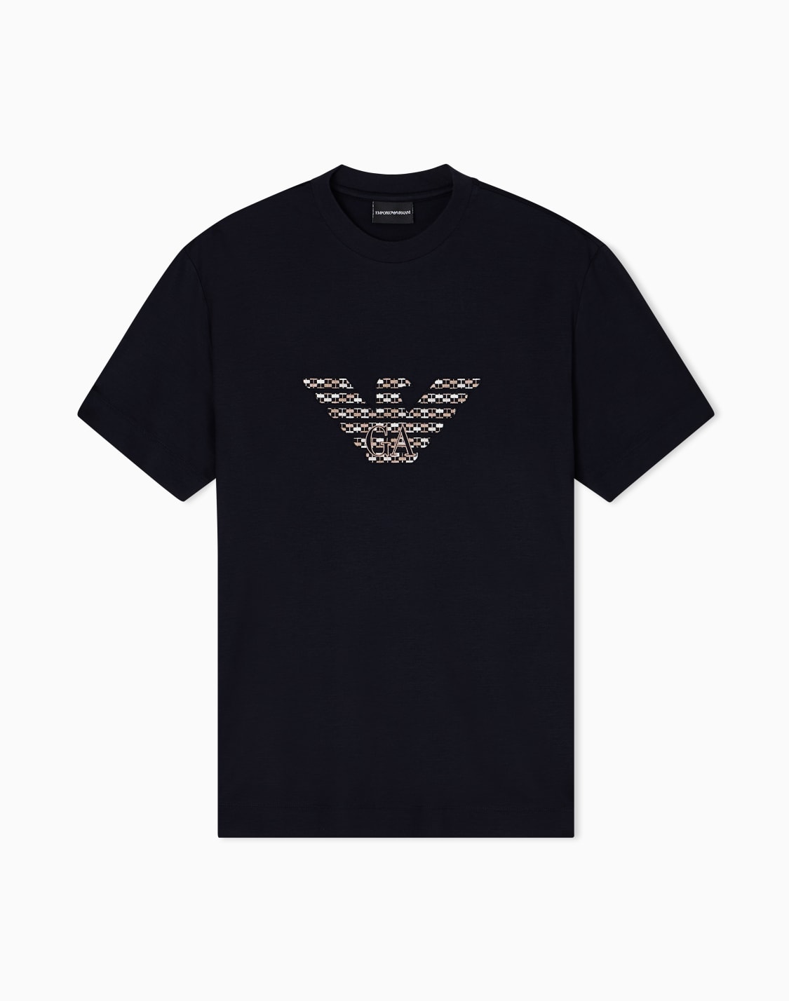 t-shirt-en-jersey-mlange-lyocell-avec-grande-broderie-asv-bleu-marine--emporio-armani