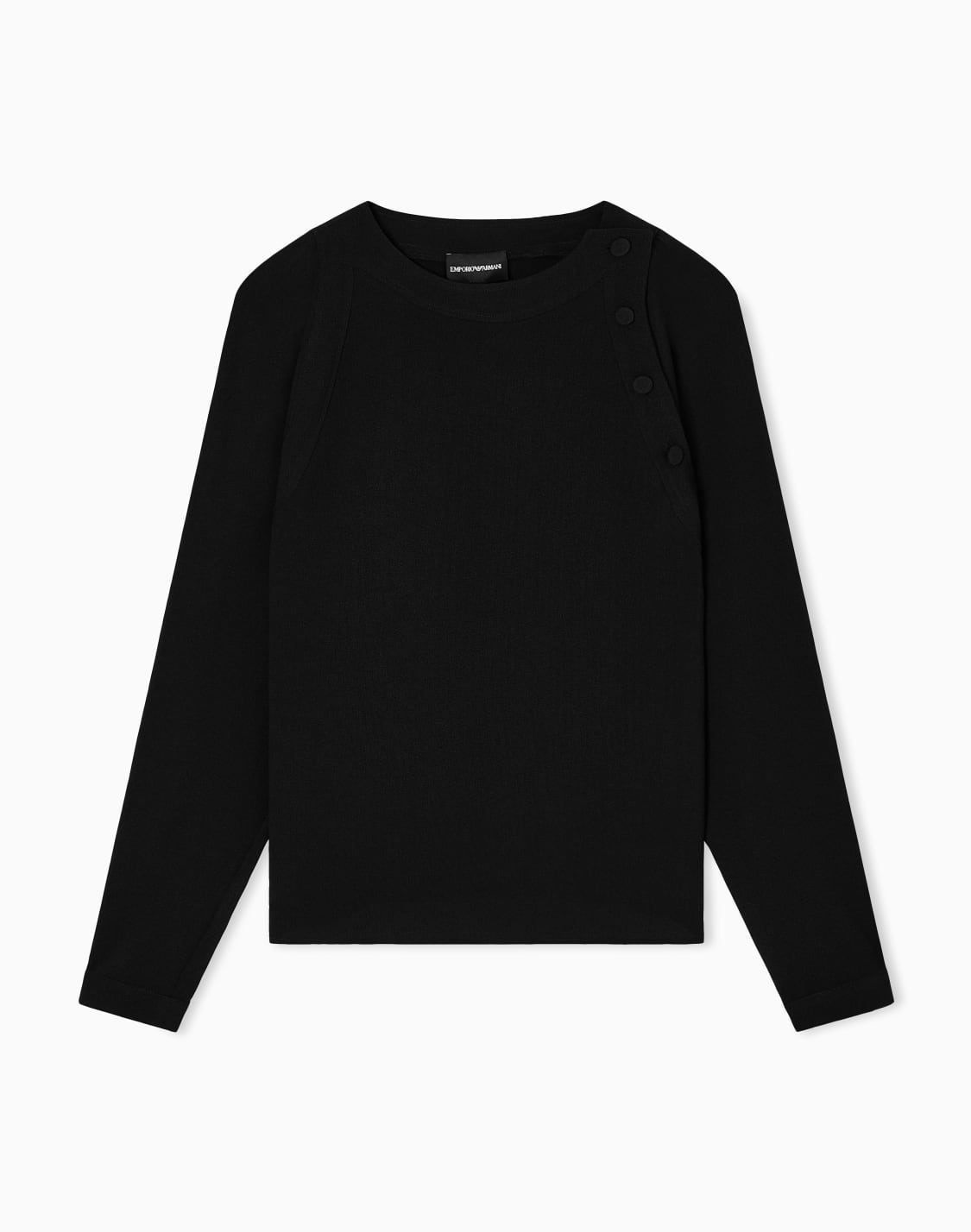 stretch-sandblasted-fabric-blouse-black--emporio-armani