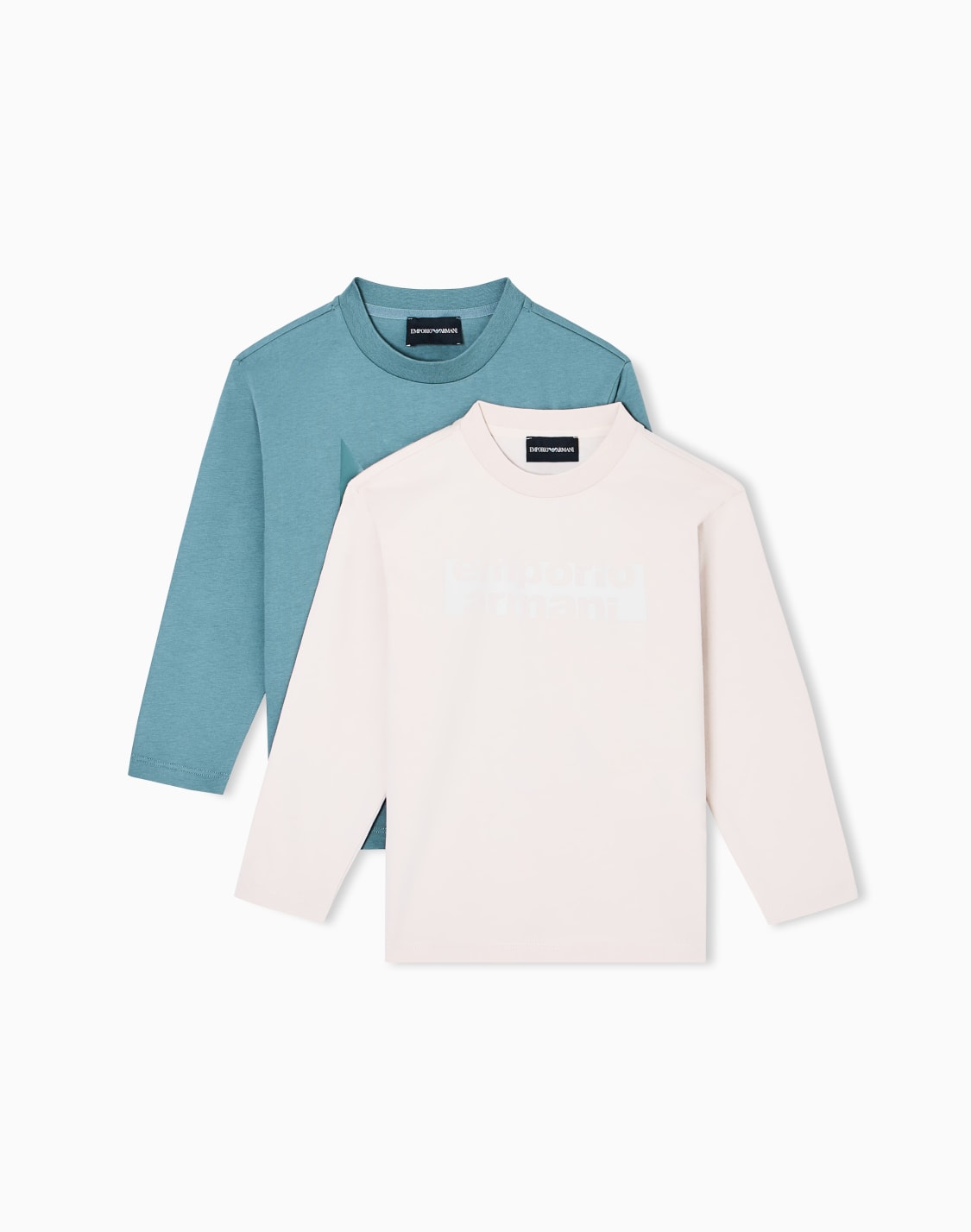 two-pack-of-asv-long-sleeved-comfort-fit-jersey-t-shirts-beige--emporio-armani