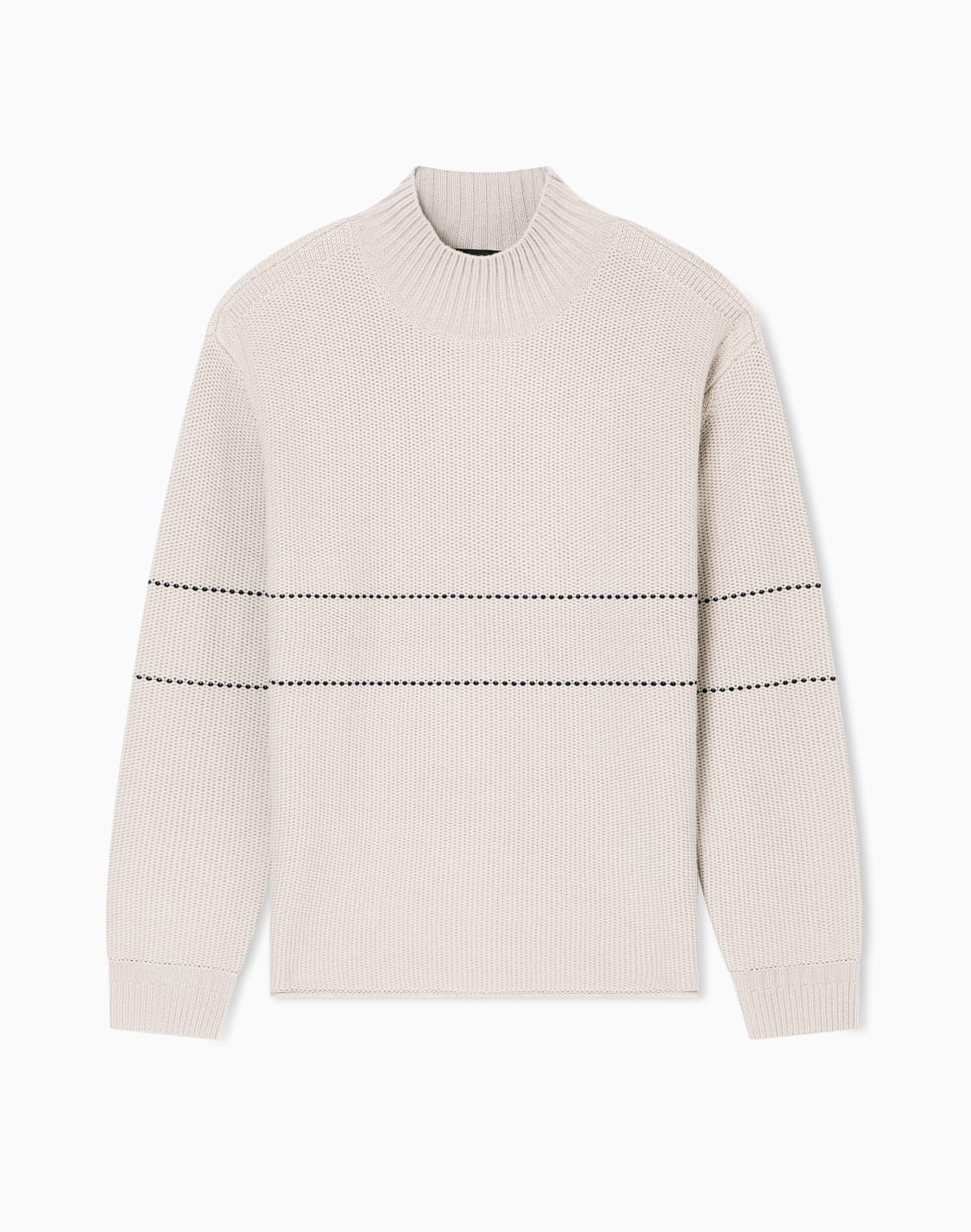 asv-モックネックセタ-ウル-テクスチャドステッチ-ベジュ--emporio-armani