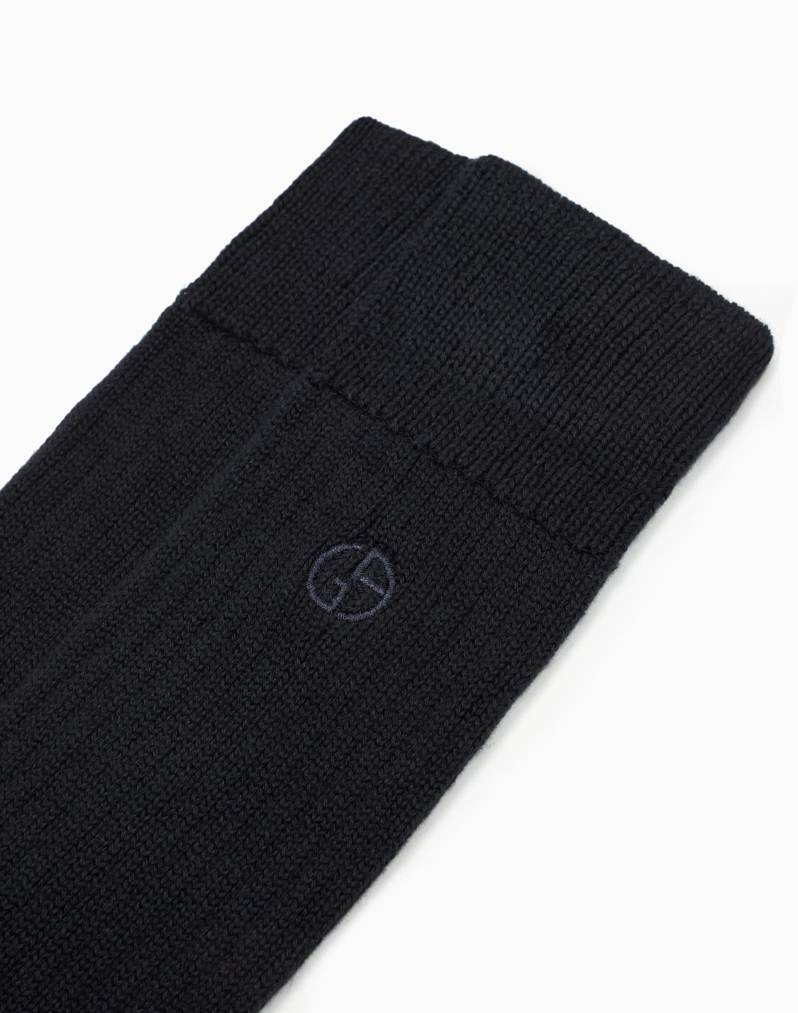 ショトソックス-ロゴ刺繍-ネイビブル--giorgio-armani