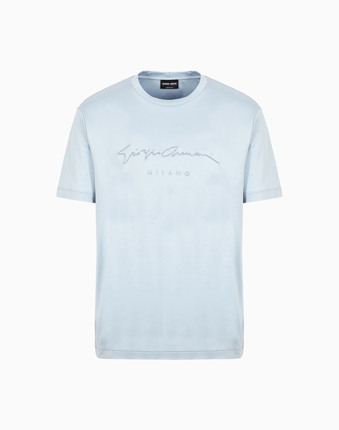 tシャツ-ピュアコットンインタロック-シグネチャロゴ-ライトブル--giorgio-armani