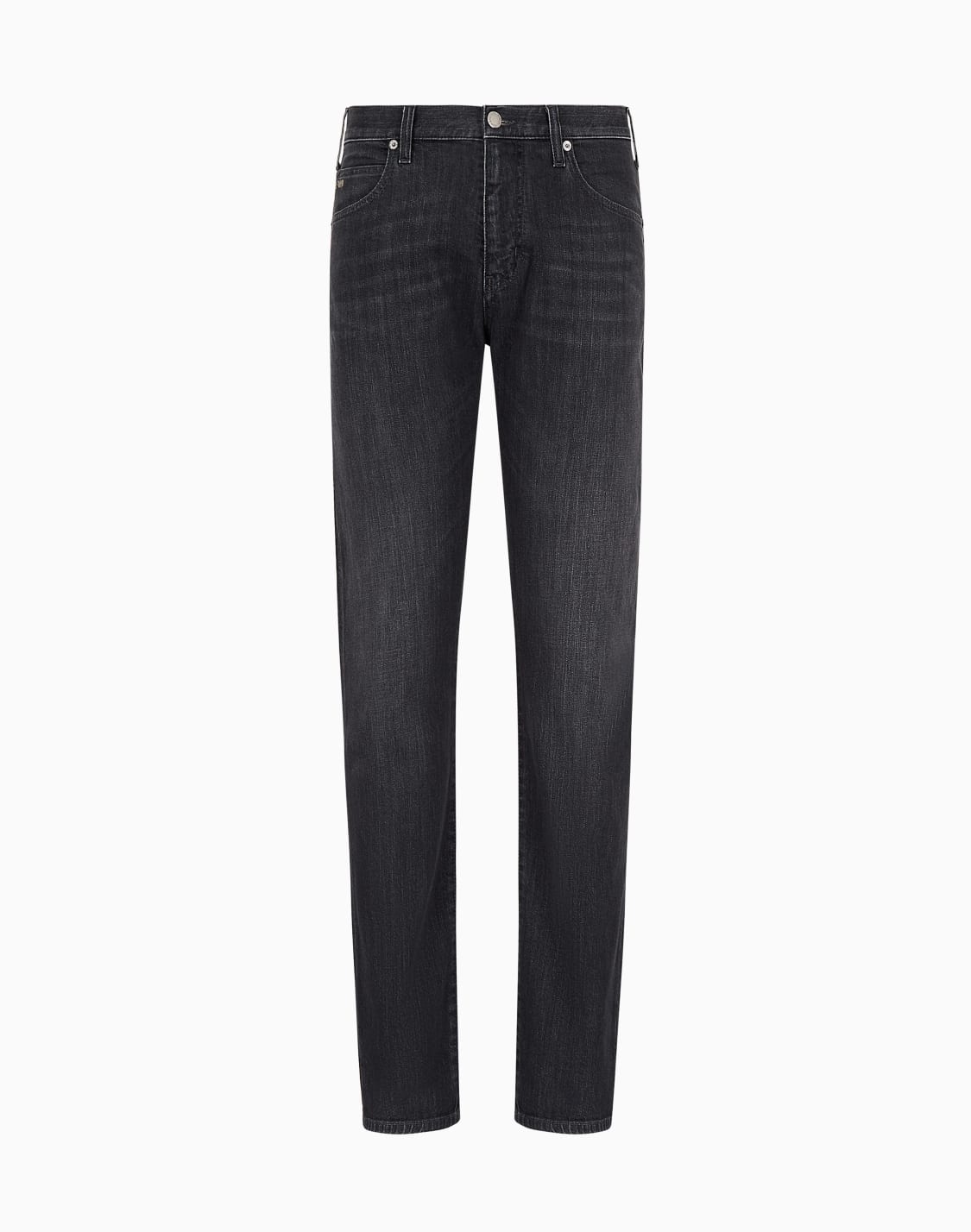vaqueros-j45-regular-fit-de-cmoda-sarga-jaspeada-de-denim-de-10-onzas-negro--emporio-armani