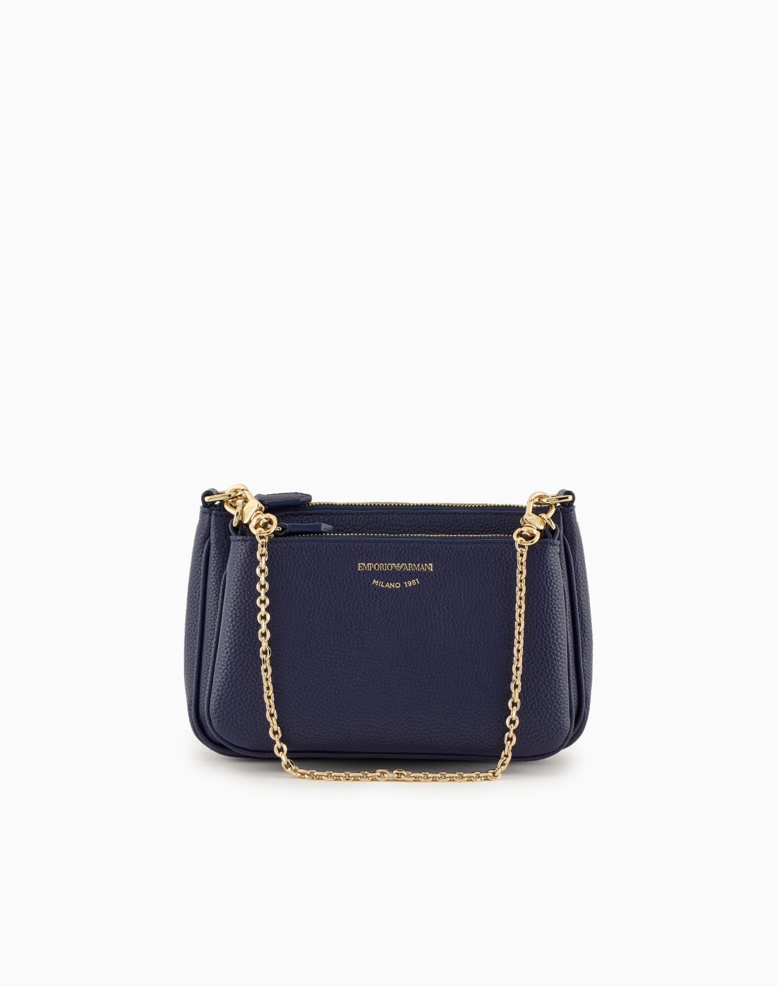 ダブルミニバッグ-ディアプリント-ショルダストラップ付き-ブル--emporio-armani