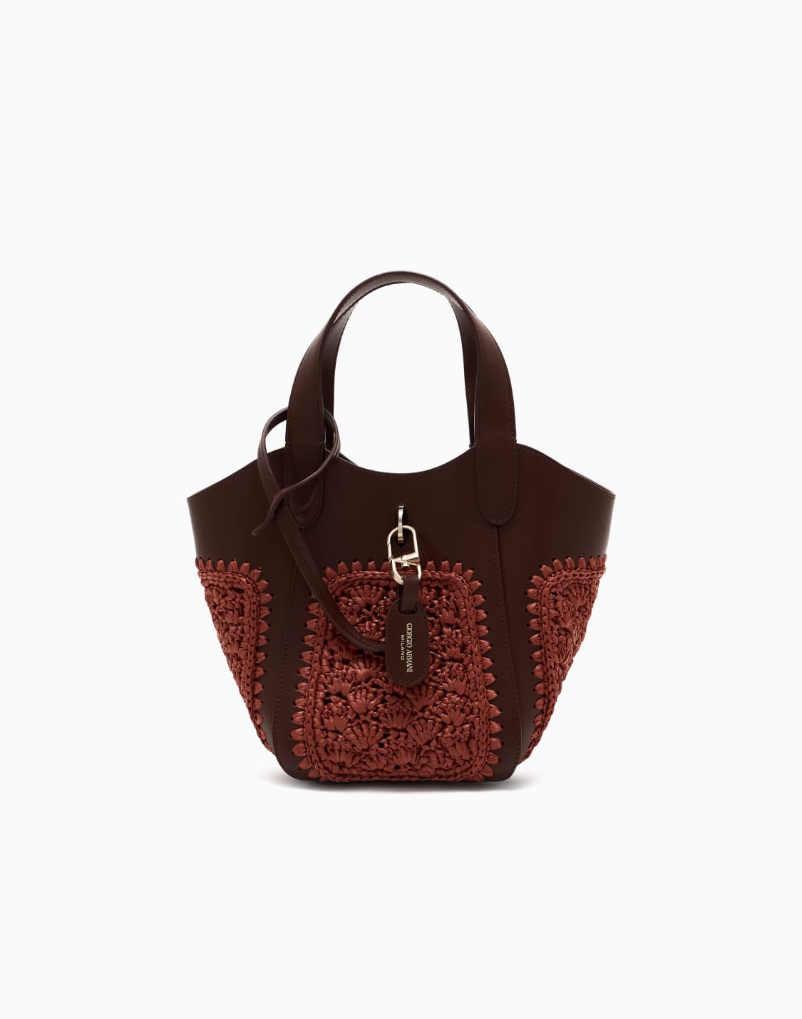 borsa-a-mano-piccola-in-pelle-e-rafia-punto-ventaglio-arancione--giorgio-armani