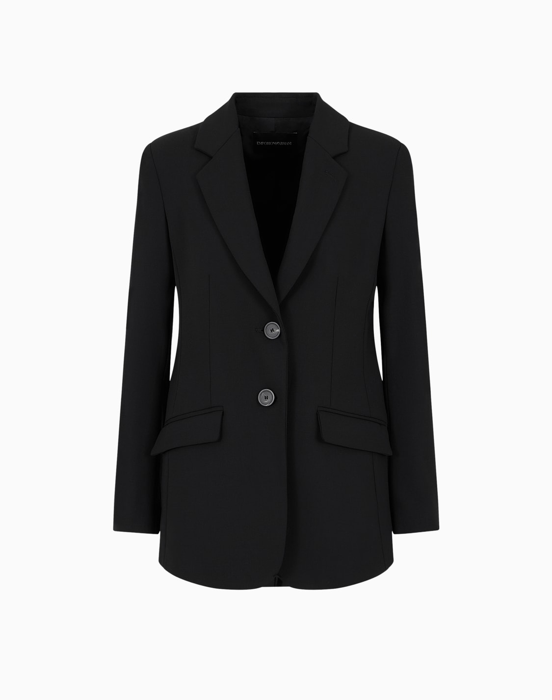 chaqueta-con-solapas-en-lana-grain-de-poudre-negro--emporio-armani