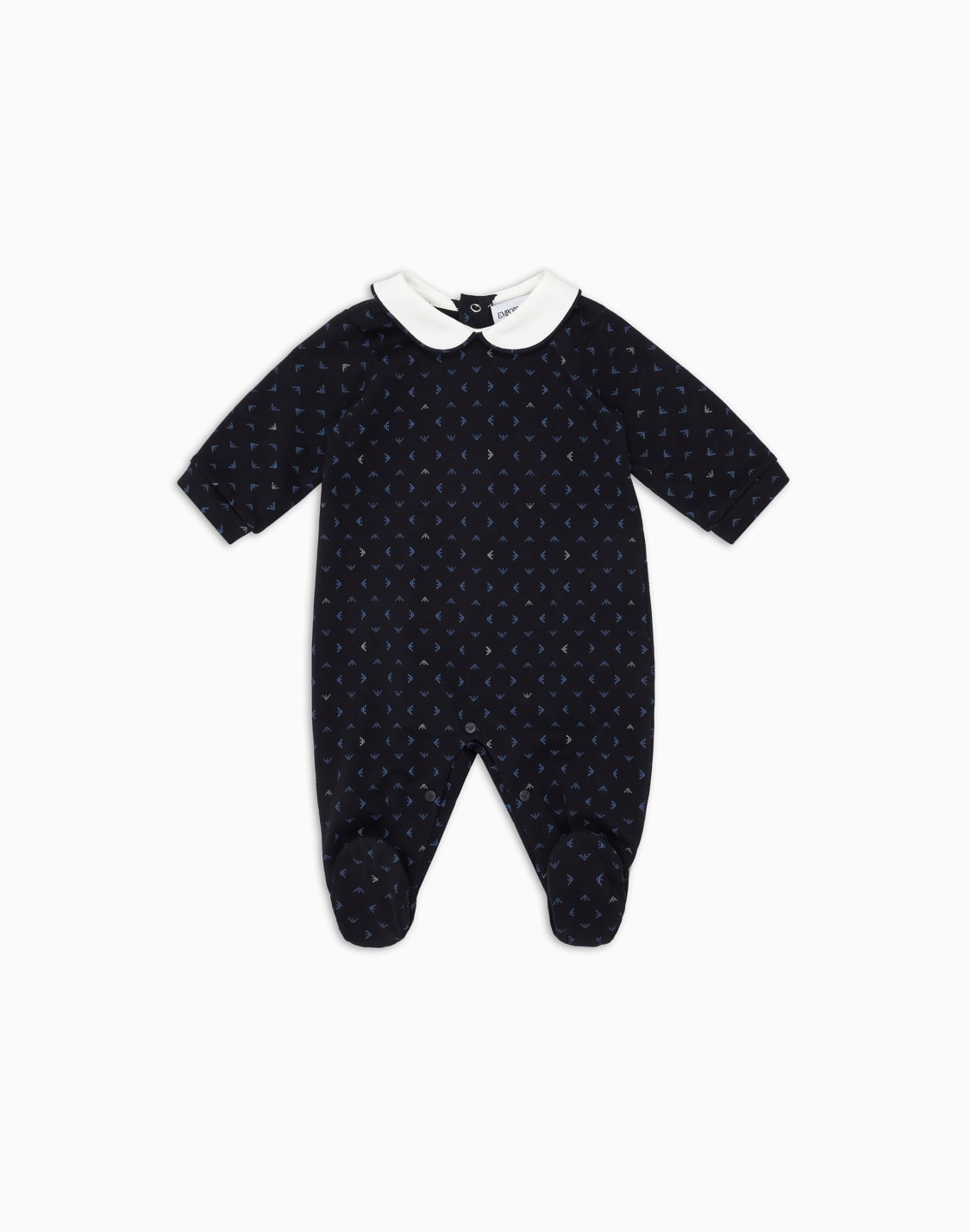 onesie-with-peter-pan-collar-and-all-over-op-art-eagle-blue--emporio-armani
